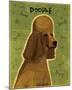 Poodle (brown)-John Golden-Mounted Giclee Print