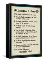 Poodle House Rules-null-Framed Stretched Canvas