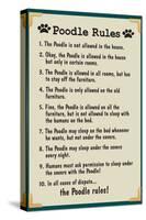 Poodle House Rules-null-Stretched Canvas