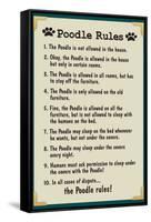 Poodle House Rules-null-Framed Stretched Canvas