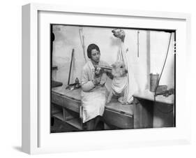 Poodle Parlour 1930s-null-Framed Photographic Print