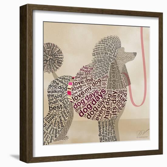 Poodle Portrait-Dominique Vari-Framed Art Print