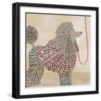 Poodle Portrait-Dominique Vari-Framed Art Print