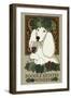 Poodle - Retro Winery Ad-Lantern Press-Framed Art Print