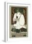 Poodle - Retro Winery Ad-Lantern Press-Framed Art Print