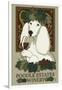 Poodle - Retro Winery Ad-Lantern Press-Framed Art Print