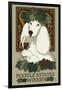 Poodle - Retro Winery Ad-Lantern Press-Framed Art Print