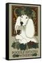 Poodle - Retro Winery Ad-Lantern Press-Framed Stretched Canvas