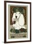 Poodle - Retro Winery Ad-Lantern Press-Framed Art Print