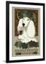 Poodle - Retro Winery Ad-Lantern Press-Framed Art Print
