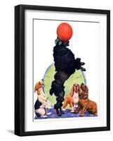 "Poodle Tricks,"June 19, 1926-Robert L. Dickey-Framed Premium Giclee Print