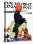 "Poodle Tricks," Saturday Evening Post Cover, June 19, 1926-Robert L. Dickey-Stretched Canvas