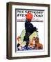 "Poodle Tricks," Saturday Evening Post Cover, June 19, 1926-Robert L. Dickey-Framed Giclee Print