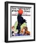 "Poodle Tricks," Saturday Evening Post Cover, June 19, 1926-Robert L. Dickey-Framed Giclee Print