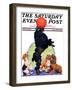 "Poodle Tricks," Saturday Evening Post Cover, June 19, 1926-Robert L. Dickey-Framed Giclee Print