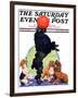 "Poodle Tricks," Saturday Evening Post Cover, June 19, 1926-Robert L. Dickey-Framed Giclee Print