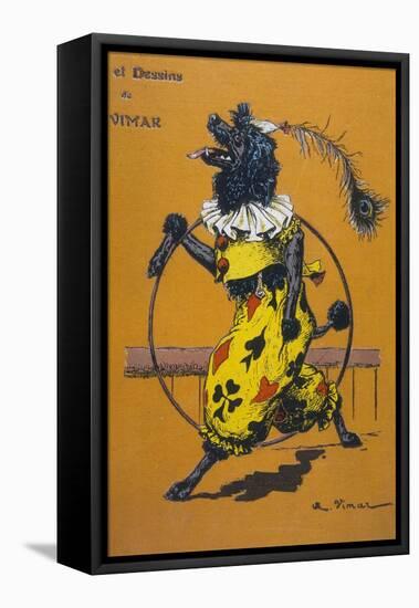 Poodle Wearing Clothes Performs with a Hoop-A. Vitmar-Framed Stretched Canvas