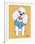 Poodle White-Tomoyo Pitcher-Framed Giclee Print