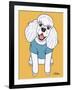 Poodle White-Tomoyo Pitcher-Framed Giclee Print