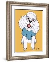 Poodle White-Tomoyo Pitcher-Framed Giclee Print