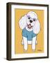 Poodle White-Tomoyo Pitcher-Framed Giclee Print