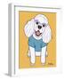 Poodle White-Tomoyo Pitcher-Framed Giclee Print
