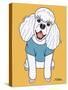 Poodle White-Tomoyo Pitcher-Stretched Canvas