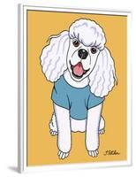 Poodle White-Tomoyo Pitcher-Framed Premium Giclee Print