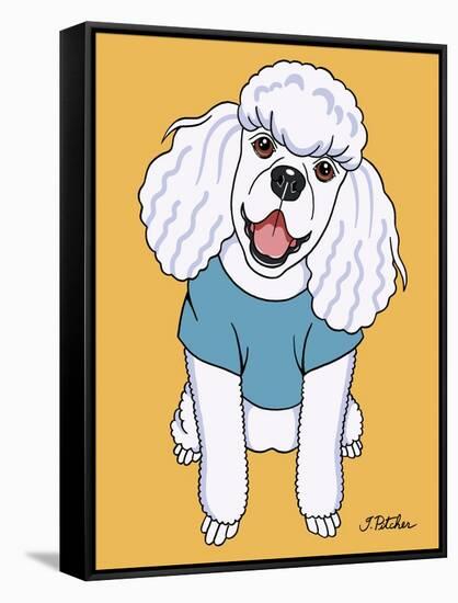 Poodle White-Tomoyo Pitcher-Framed Stretched Canvas