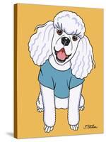 Poodle White-Tomoyo Pitcher-Stretched Canvas