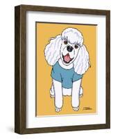 Poodle White-Tomoyo Pitcher-Framed Giclee Print