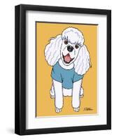 Poodle White-Tomoyo Pitcher-Framed Giclee Print