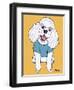 Poodle White-Tomoyo Pitcher-Framed Giclee Print