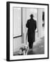 Poodle with Man, Lucerne, Switzerland-Walter Bibikow-Framed Premium Photographic Print