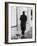 Poodle with Man, Lucerne, Switzerland-Walter Bibikow-Framed Photographic Print