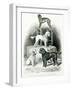 Poodles and Whippet - Group of Mr. Walton's Performing Dogs-null-Framed Giclee Print