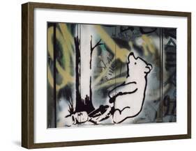 Pooh bear-trap-Banksy-Framed Giclee Print