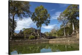 Pool and Baphuon Temple, Angkor Thom Temple Complex, Angkor World Heritage Site-David Wall-Stretched Canvas