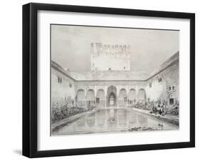 Pool and Fountain in the Courtyard of the Alberca-Philibert Joseph Girault de Prangey-Framed Giclee Print