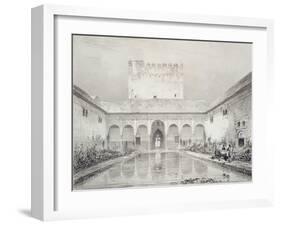 Pool and Fountain in the Courtyard of the Alberca-Philibert Joseph Girault de Prangey-Framed Giclee Print