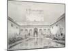 Pool and Fountain in the Courtyard of the Alberca-Philibert Joseph Girault de Prangey-Mounted Giclee Print