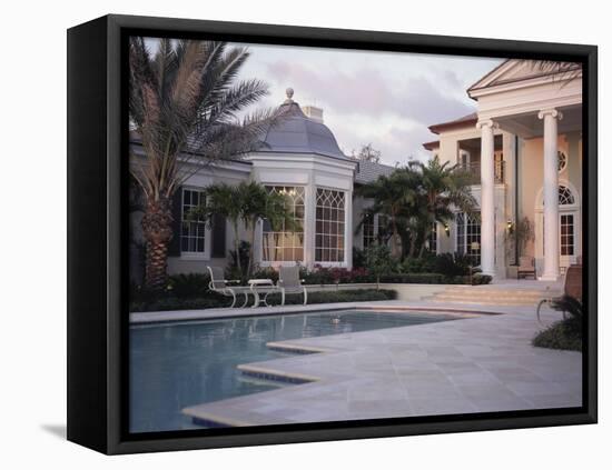 Pool at a Mansion-null-Framed Stretched Canvas