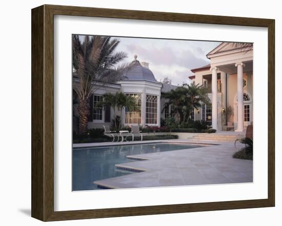 Pool at a Mansion-null-Framed Photographic Print