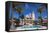Pool at Southernmost House Inn in Key West Florida, USA-Chuck Haney-Framed Stretched Canvas