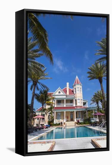 Pool at Southernmost House Inn in Key West Florida, USA-Chuck Haney-Framed Stretched Canvas