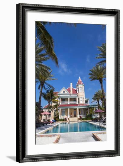 Pool at Southernmost House Inn in Key West Florida, USA-Chuck Haney-Framed Photographic Print