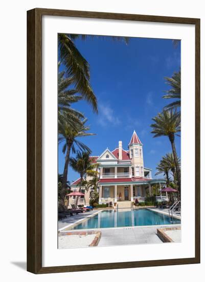 Pool at Southernmost House Inn in Key West Florida, USA-Chuck Haney-Framed Photographic Print