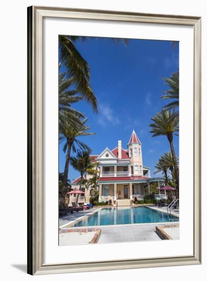 Pool at Southernmost House Inn in Key West Florida, USA-Chuck Haney-Framed Photographic Print
