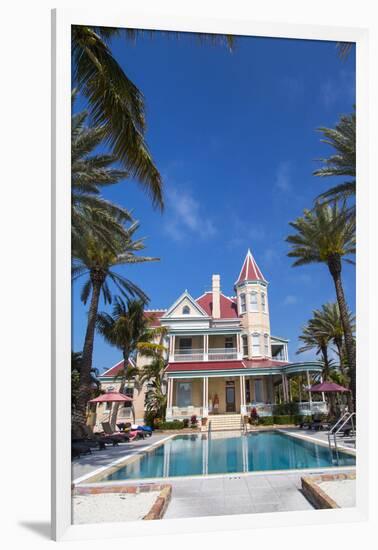 Pool at Southernmost House Inn in Key West Florida, USA-Chuck Haney-Framed Photographic Print