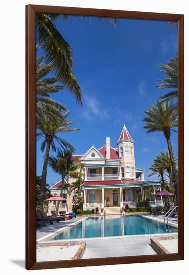 Pool at Southernmost House Inn in Key West Florida, USA-Chuck Haney-Framed Photographic Print